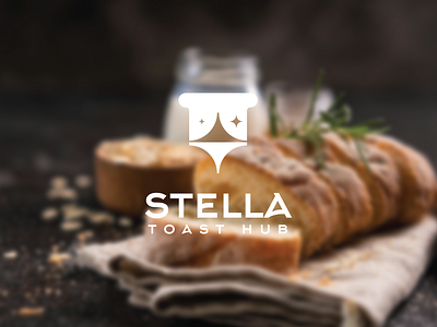 Stella Toast Hub bakery branding bread logo design graphic design illustration logo typography