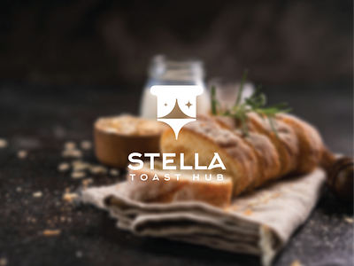 Stella Toast Hub bakery branding bread logo design graphic design illustration logo typography