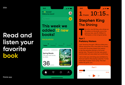 Audiobooks Mobile App app design figma mobile ui ux