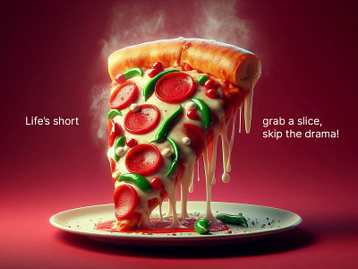 Life’s short—grab a slice, skip the drama! branding clean cleandesign creative creativeperspective designidea designinspiration designtrend flyerdesign foodart graphicdesign idea illustration inspiration pizza pizzadesign simple slice uiux vector