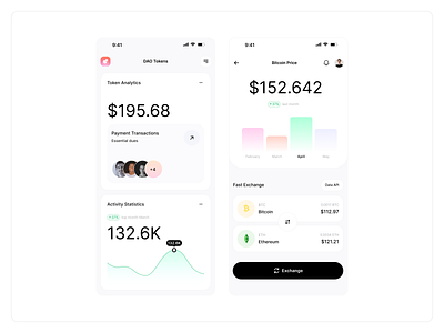 UI/UX Mobile: Real-Time Financial Data (iOS App) activity admin panel analitycs android app b2b b2c banking coin crypto finance fintech ios mobile money nft saas statistics token web