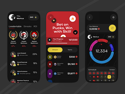 Hockey Betting App Concept bet app betting blockchain bookmaker football app gambling gambling app mobile app online casino sport app sport product sports betting sportsbook