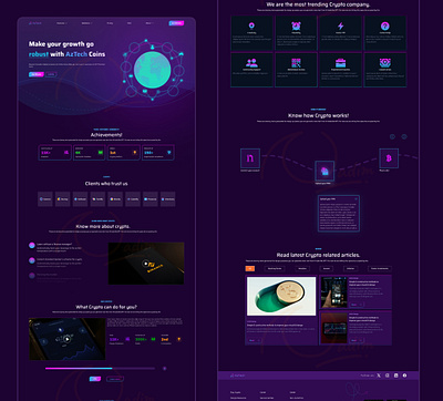 Crypto Landing Page UI 3d animation app branding design graphic design illustration logo motion graphics typography ui ux vector