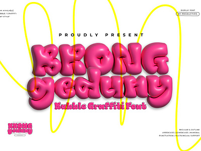 Brong Geduny – Bubble Graffiti Font bubble comic cool dance font game hip hop joyful liquid outline party ripple spray train underground youth