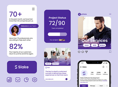 Slake Design System branding design figma graphic design illustration landing page logo ui uiux website