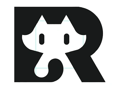 Letter R kitty cat typography ready-made logo logomark design by 3d anhdodes animation branding design graphic design illustration logo logo design logo designer logodesign minimalist logo minimalist logo design motion graphics ui