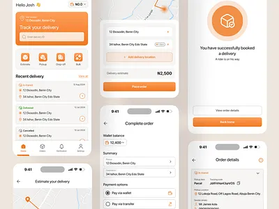 Delivery app app appdesign application brand deilvery figma logistics minimal productdesign ui uidesign uiux ux