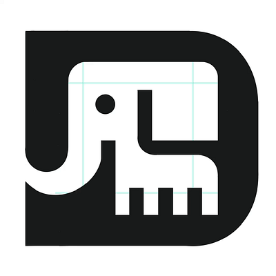 Letter D elephant typography ready-made logo logomark design by 3d anhdodes animation branding design graphic design illustration logo logo design logo designer logodesign minimalist logo minimalist logo design motion graphics ui