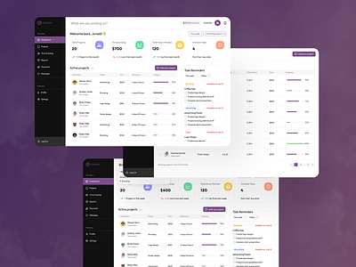 Freelancer 's Dashboard client management design concept earnings insights freelance management freelancer dashboard invoicing system minimal dashboard minimal ui task organizer ui uxui design web app design