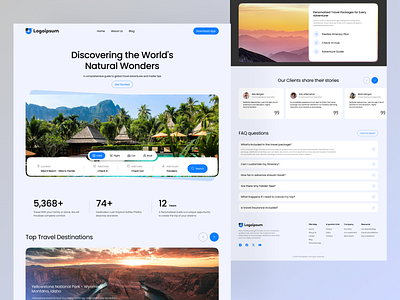 Traveler Booking Website Design best travel deals travel packages ui ui ux design