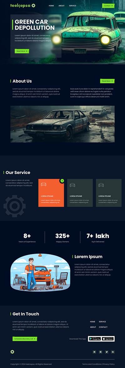 Tarzan Car new Website Landing Page Design branding design figma graphic design illustration logo motion graphics ui ux vector web web design