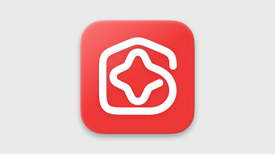 App Icon Design House + Star appicon branding graphic design house icon logo red star