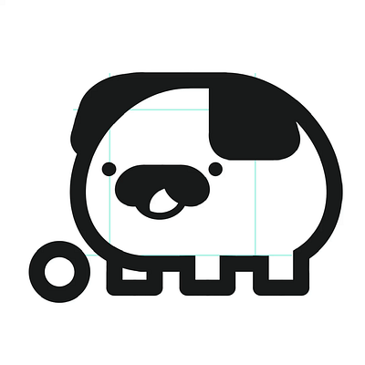 Cute modern pug puppy pet ready-made logo logomark design 3d anhdodes animation branding design graphic design illustration logo logo design logo designer logodesign minimalist logo minimalist logo design motion graphics ui