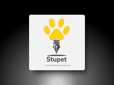 Stupet Logo app branding design education figma logo student ui ux yellow