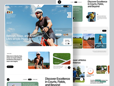 Velocity Club – Fitness & Sports Club Website Design app design club designer fitness fitness club website design fitness web design gym website concept landing page landingpage lifestyle sports sports branding design sports club web design sports fitness concept ui ux web web design website