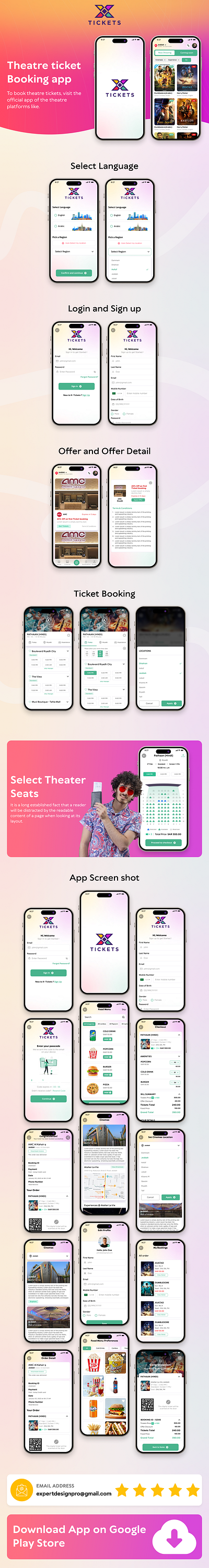 Ticket Booking App 3d animation branding graphic design logo motion graphics ui