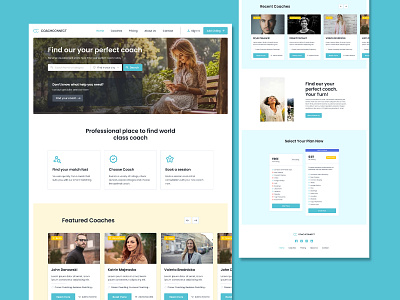 Website Design for Coach Connect branding design graphic design illustration logo typography ui ux vector website