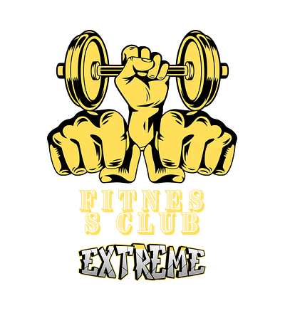 Fitness Club Extreme . animation branding designer fitness club extreme graphic design gym bodybuilding motivation logo t shirt