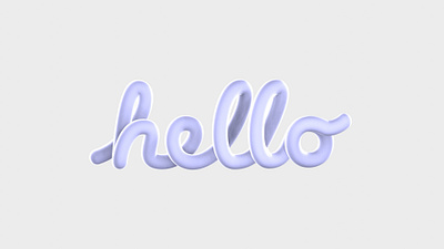 Recreated the Apple hello intro in blender 3d animation apple hello inspiration lettering