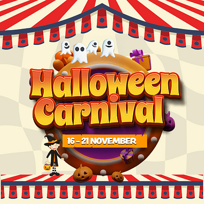 Halloween banner - mocks art gameart gamedesign graphic graphic design halloween halloween carnival