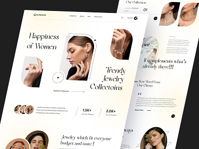 Jewelry Landing Page Design accessories beauty beauty product braclet design e commerce ecommerce jewelry landing page luxury necklace online shop product ring shop store ui ui design