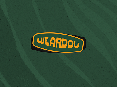 WEARDOU badge badge identity logo logobadge psychadelic retro trippy twin peaks vintage identity vintage logo weard weardou wordmark wordmark badge