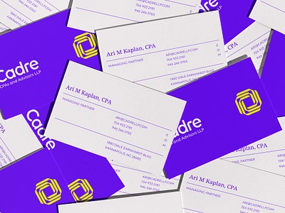 Cadre Business Cards abstract brand business card cadre card clean cpa focus logo print structure symbol