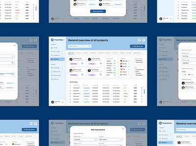 ProjectPulse — project management platform animation cards clean color design digital interactive interface manage page platform screen service trendy typography ui uiux userfriendly ux web