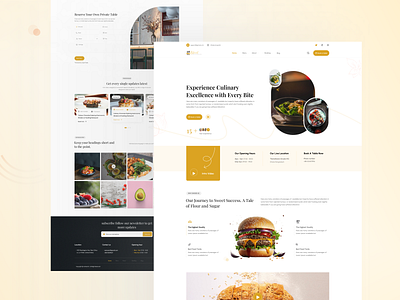 A Website UI Design For a Restaurant Business minimaldesign responsiveui restaurantwebsite ui uiuxdesign userinterface webdesign webdesigninspiration