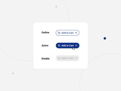 Button States: Outline, Active, and Disable Ui design active active button add cart ui add to cart app button button design button ui buttons cart design disable disable button light outline outline button ui ui design ux web