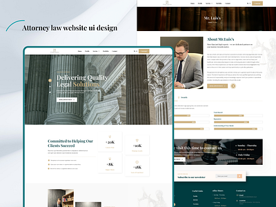 Attorney Law Website UI Design attorney website justice website design law firm web design legal ui design modern law firm ui professional law firm design ui web design for lawyers webdesign