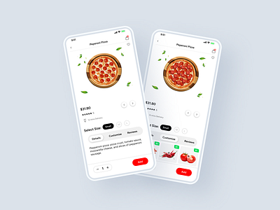 pizza graphic design ui