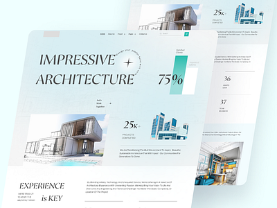 Website UI Design For Architecture Company architect portfolio design architectural design website architectural firm ui design architecture web design architecture website ui modern architecture website user friendly architect website