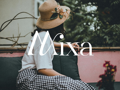 Mixa - Typographic logo for vintage apparel brand apparel brand clothing brand custom font logo custom letter m custom lettering custom typography female clothing brand mix retro typographic logo vintage vintage brand vintage logo