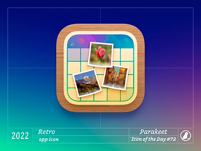 Icon of the Day #72 app app icon branding calendar design flower icon icons illustration ios logo mountain painting photos retro street vector