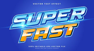 Super Fast 3d editable text style Template glow