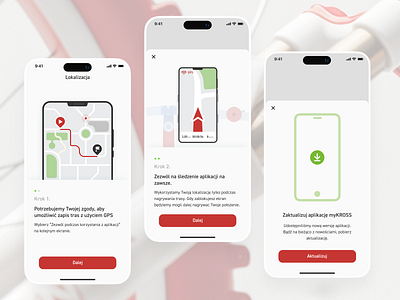 Kross Bikes Poland - Mobile App Onboard app bike gps graphic design localization mobile app onboarding ui
