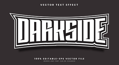 Darkside 3d editable text style Template font