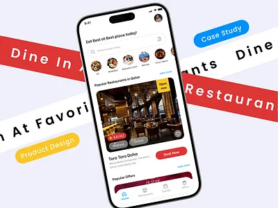 Restaurants Booking and Table Reservation App app design book a table booking app food app home page mobile app mobile app design reservation app restaurant reservation table booking ui design user experience