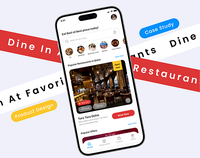 Restaurants Booking and Table Reservation App app design book a table booking app food app home page mobile app mobile app design reservation app restaurant reservation table booking ui design user experience
