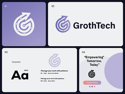 GrothTech logo design, Brandmark brandlogo brandmark businesslogo creativelogos customlogos digitalbranding groth logo grothtech logo grothtechdesigns lettermark logo logo branding logo design professionallogo realestatebranding tech logo techstartup visualidentity