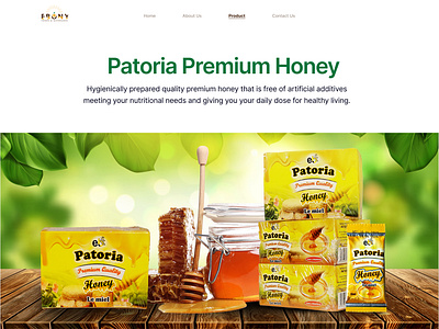 Ebony Food and Beverage Website branding food website landing page ui web design