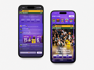 SportClash App - UX/UI Design app branding figma mobile product design sport ui ux