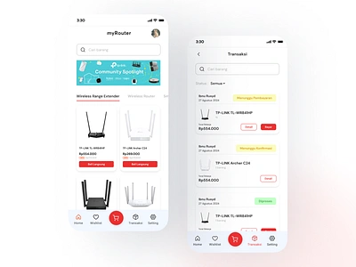 myRouter - Router Marketplace design light mode ui ux