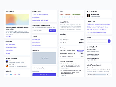 Blog Cards 📝 blog card cards design landing landing page minimal saas ui web design