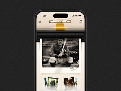 Memories App branding concept app mobile product design ui ux