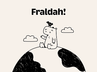 Fraldah! baby branding capivara capybara cute design flat friendly graphic design illustration kids mascot minimal simple vector