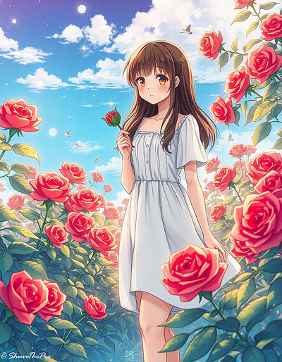 Cute Girl ( Anime Character) 3d 3d visualization animation anime anime design anime girl design illustration