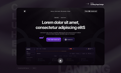 Cluher Finance Landing Page Design adobe xd figma finance dashboard finance design finance landing interface landing landing page landing page design purple design purple landing purple website ui ui design ui ux ui ux design ux ux design website website design