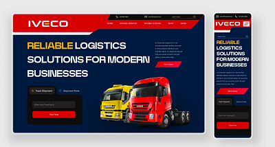 Logistics Responsive website branding delivery website design logistic logistics firm transport transport website typography ui uiux ux website